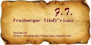 Freiberger Tibériusz névjegykártya